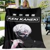Tokyo Ghoul Japan Anime Cartoon Soft Plush Blanket,Flannel Blanket Throw Blanket for Living Room Bedroom Bed Sofa Picnic Cover