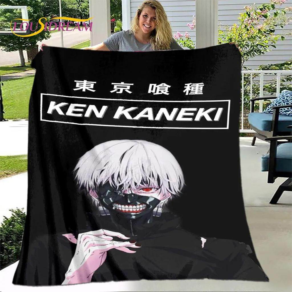 Tokyo Ghoul Japan Anime Cartoon Soft Plush Blanket,Flannel Blanket Throw Blanket for Living Room Bedroom Bed Sofa Picnic Cover