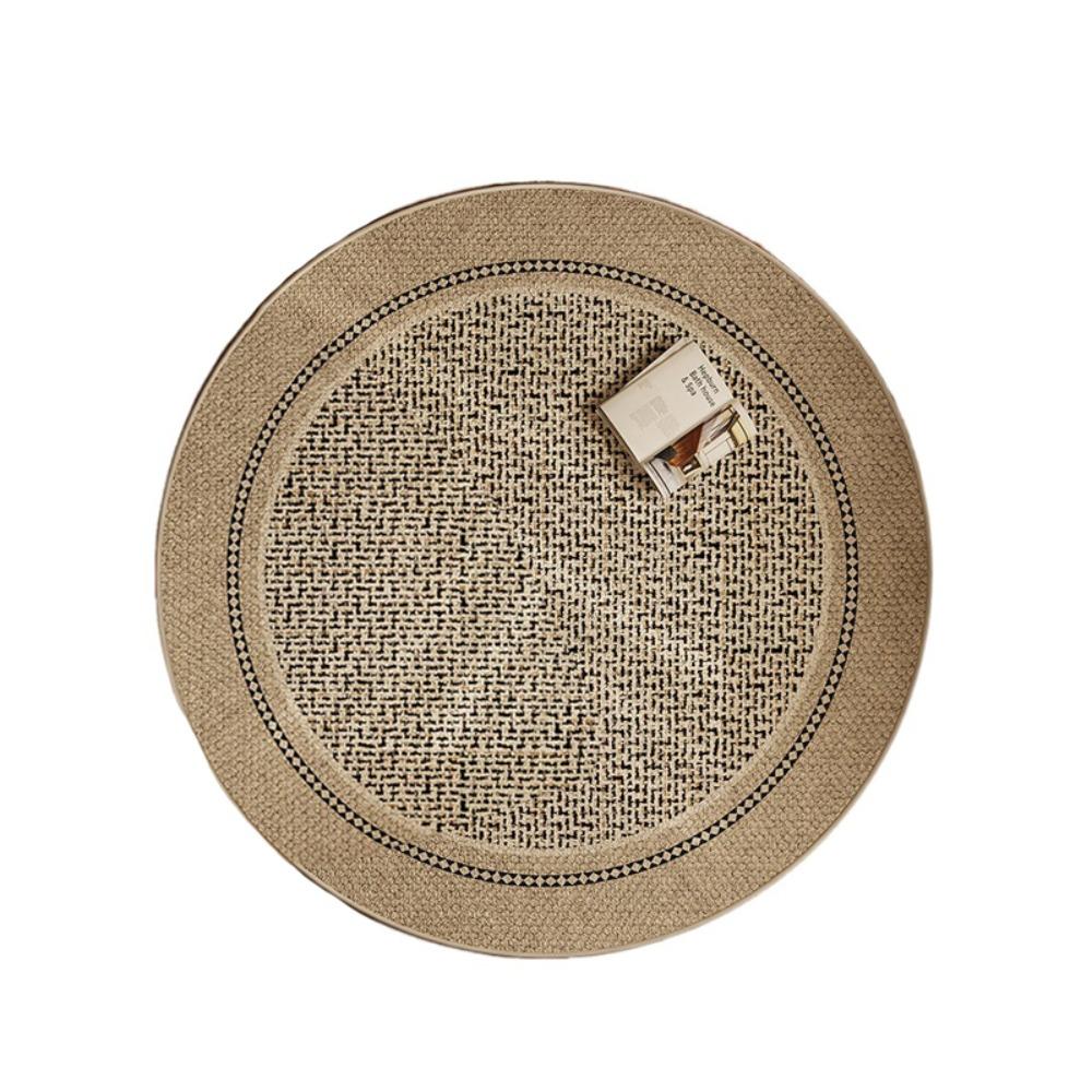 

Круглый коврик для пола Ковер Антикварный ковер для инвалидной коляски Домашний декор Ковер для гостиной Офисное использование 80*80cm