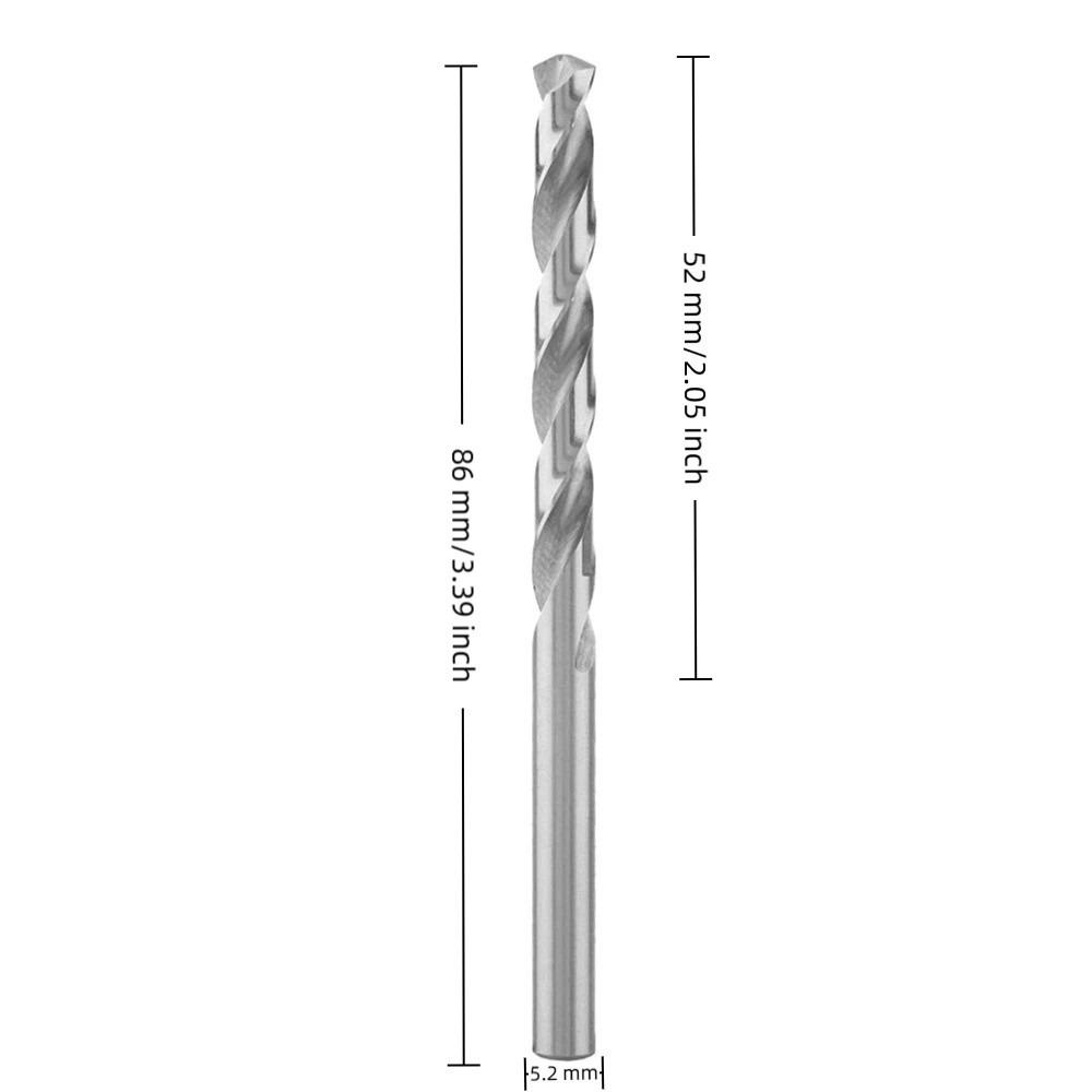10pcs 2mm Diameter Twist Drill Bits HSS High Speed Steel Drill Bits Durable Drill Bits Set  For Wood