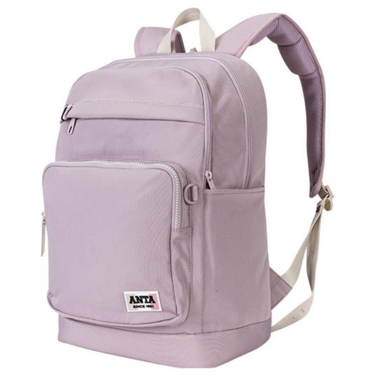 New Anta Fabric Backpack Regular Unisex Light Purple Pink 192438152-2