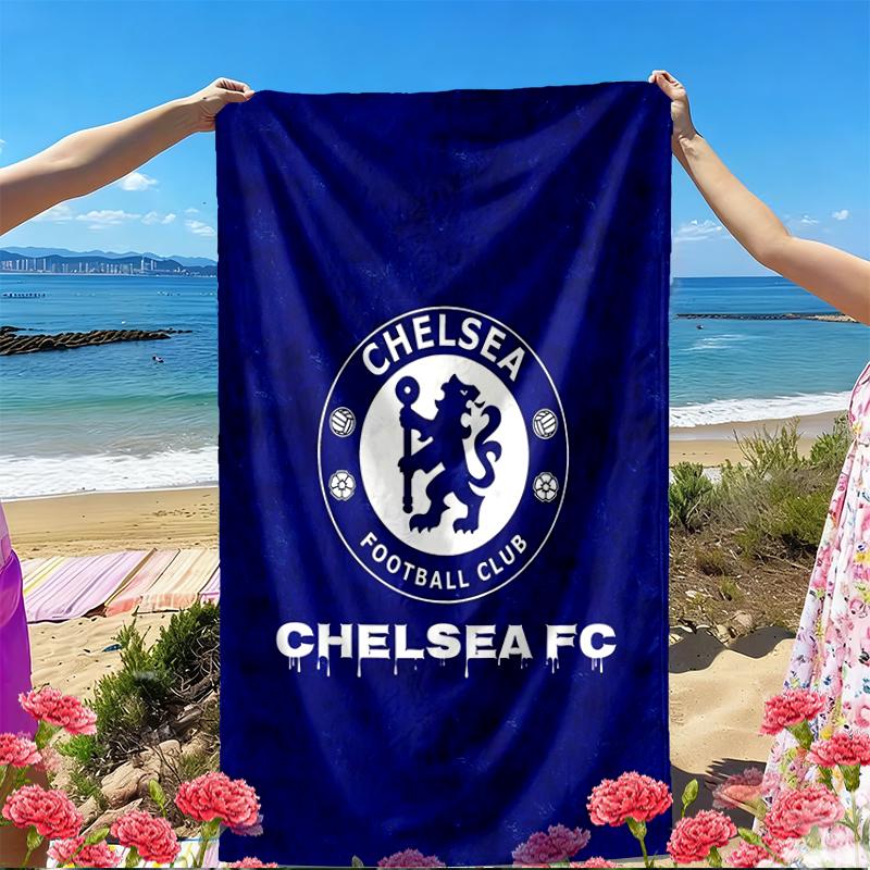 Football club.C Print Beach Towel, Versatile Lightweight Absorbent Beach Towel for Pool Surf Yoga Bathroom, Perfect Birthday Holiday Gift