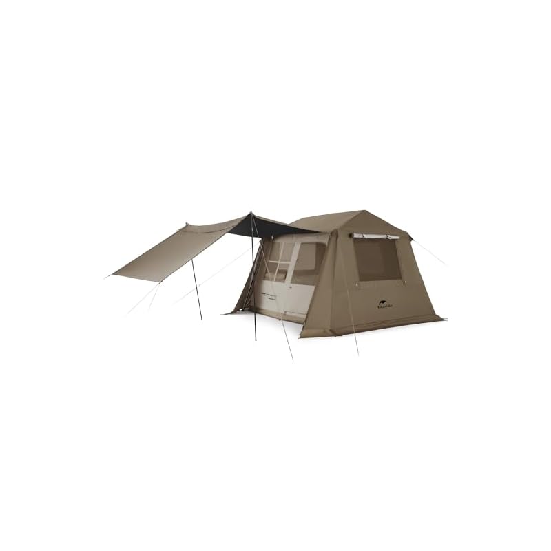 Naturehike Official Shop: One-Touch Tent, Ti Black New Material, UPF12500+, Expandable Canopy, Camping Lodge Style, Easy Setup, UV Protection,