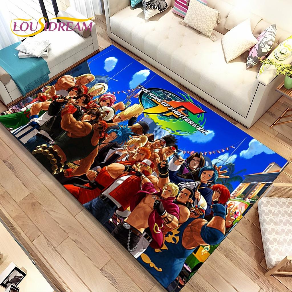 3D King of Fighters Retro Game Gamer Area Rug,Carpet Rug for Home Living Room Bedroom Sofa Doormat Decor,kids Non-slip Floor Mat