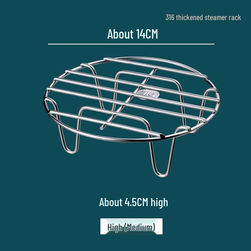 316 Stainless Steel Short-Leg Steaming Rack for Pressure Cookers - Ideal for Rice, Eggs, and Vegetables
