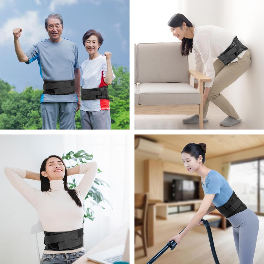 BESTEK Korsett för midjestöd, Midjebälte, Bekvämt Bälte, Magband, Kompressionsbälte, Lindring av Ryggsmärta, Sport, Arbete, Unisex, BTYK100