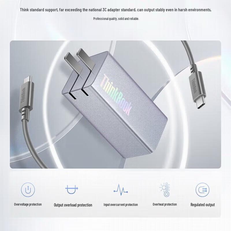 Lenovo ThinkBook 65W GaN Dual-Port USB-C Charger