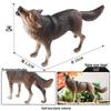 Children's Cognitive Solid Wolf Ornament - Realistic Tilting Head White & Gray Wolf Toy Model