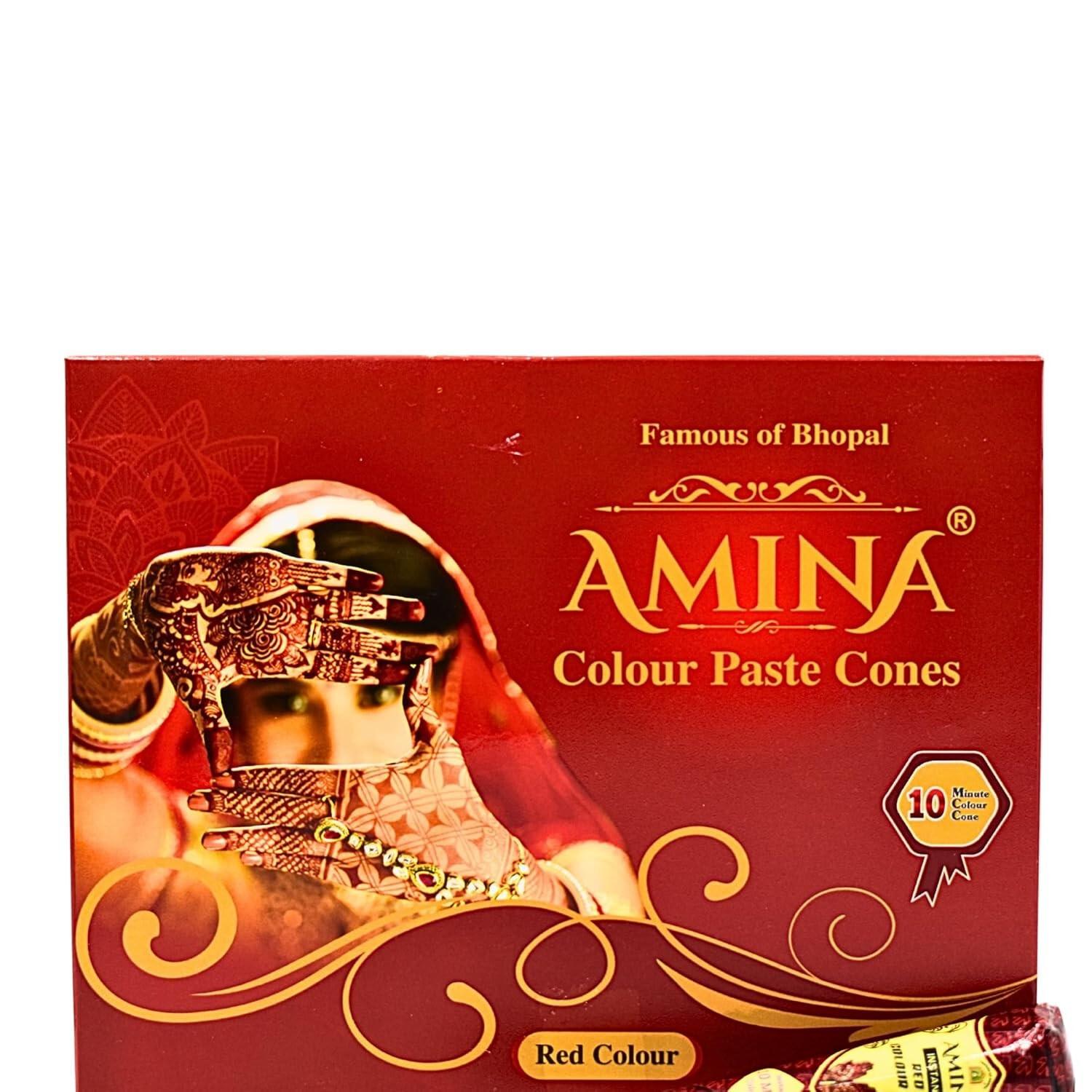 

@ Indian Traditional Amina Mehandi Paste Tattoo Cone Red Color For Women Zr-2588-60%Off