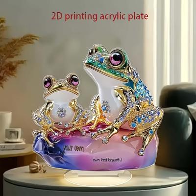 2D Flat Acrylic Frog Decoration, Indoor and Outdoor Decoration - No Battery/electricity Required, Free Day Decoration, Shop Decoration, Durable Outd