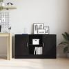 Sideboard Black Oak Look 120 x 30.5 x 70 cm Engineered Wood
