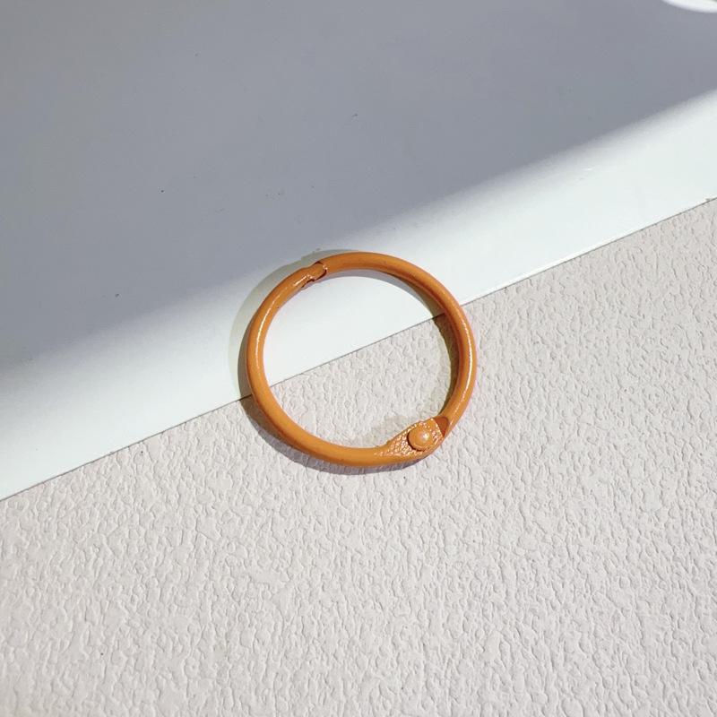 Baking Paint Color Keychain with Spring Buckle: DIY Box Bag Opening Alloy Accessory