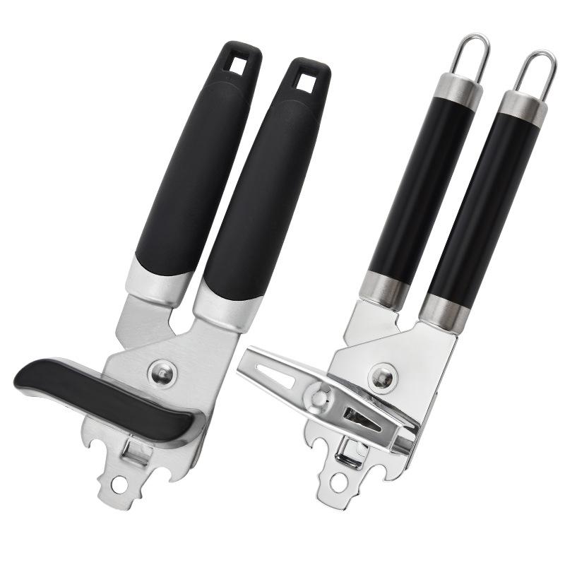 Professional Stainless Steel Tin Can Opener Multifunctional Side Cut Kitchen Tool Beer Bottle Opener