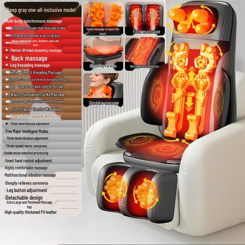 FAERCON F Heated Back & Waist Massage Cushion