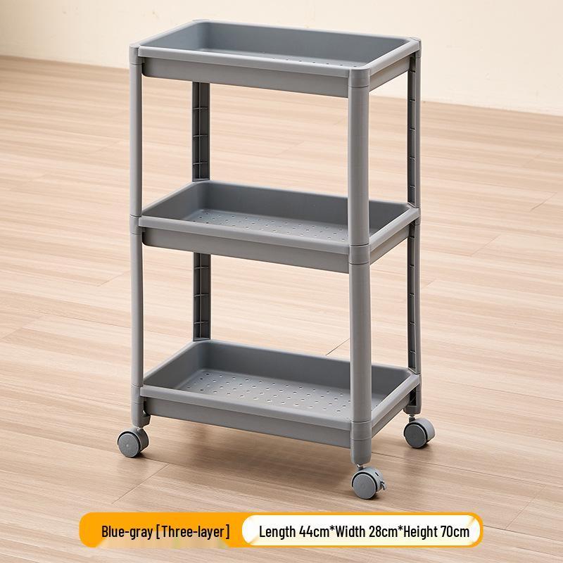 Multi-Layer Floor-Standing Storage Rack for Bathroom, Kitchen, Bedroom, or Living Room