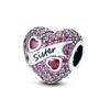 Copper Metal Pink Series Color Charm Bead Components Bead Components Cut Girl Flower Pendant Bead Component Compatible With Authentic Original