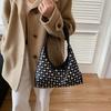Women Casual Top Handle Bag with Studs Large Capacity Tote Office Commuter Bag Comfortable and Versatile Texture Shoulder Bag