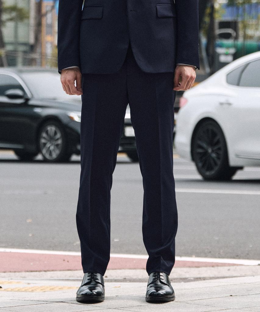 Stco [Four Seasons] (10-Year Suit) Wool Blend Four-Way Stretch Suit Set_Navy (Slim Fit)_Ssjwz12Set