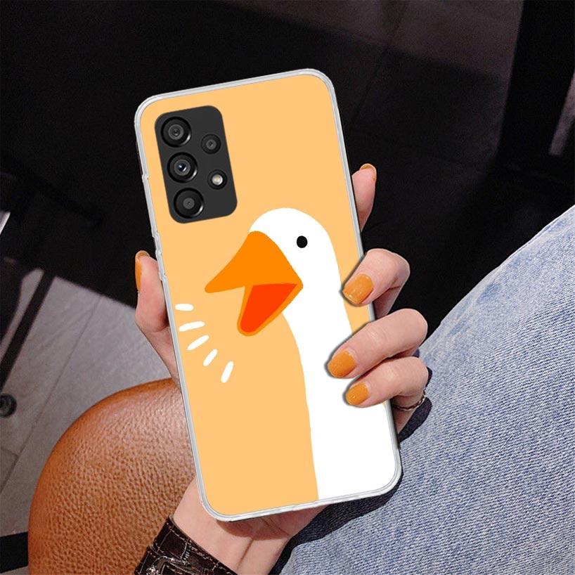 Cartoon Cute Goose Game Phnoe Case for Samsung Galaxy A17 A37 A57 A16 A26 A36 A56 A15 A14 A13 A55 A54 A53 A35 A34 A33 A25 A24 A2