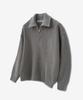 BLOND9 Half Zip Rib Knit Top_Gray