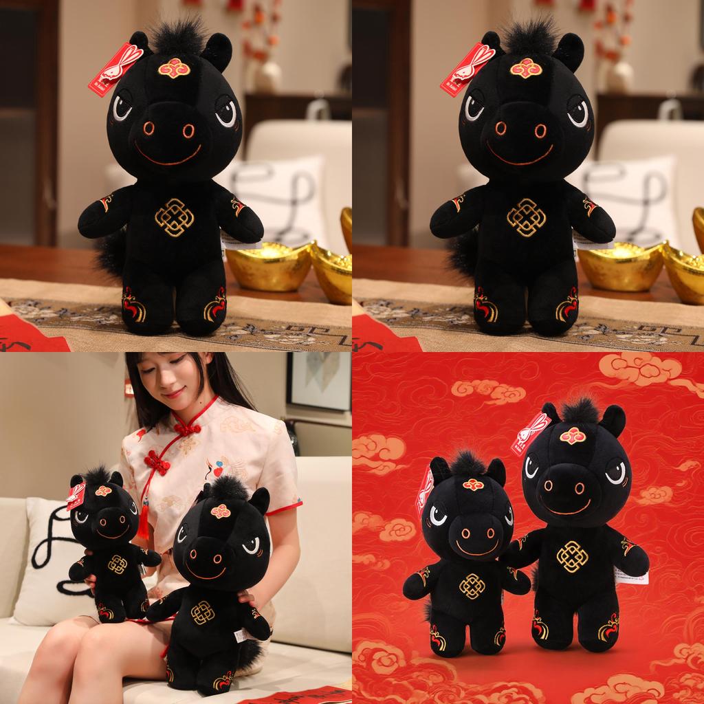 Traditional Year Of The Horse Plush Toy With Ultra Soft Short Pile For Celebrations And Gifts
