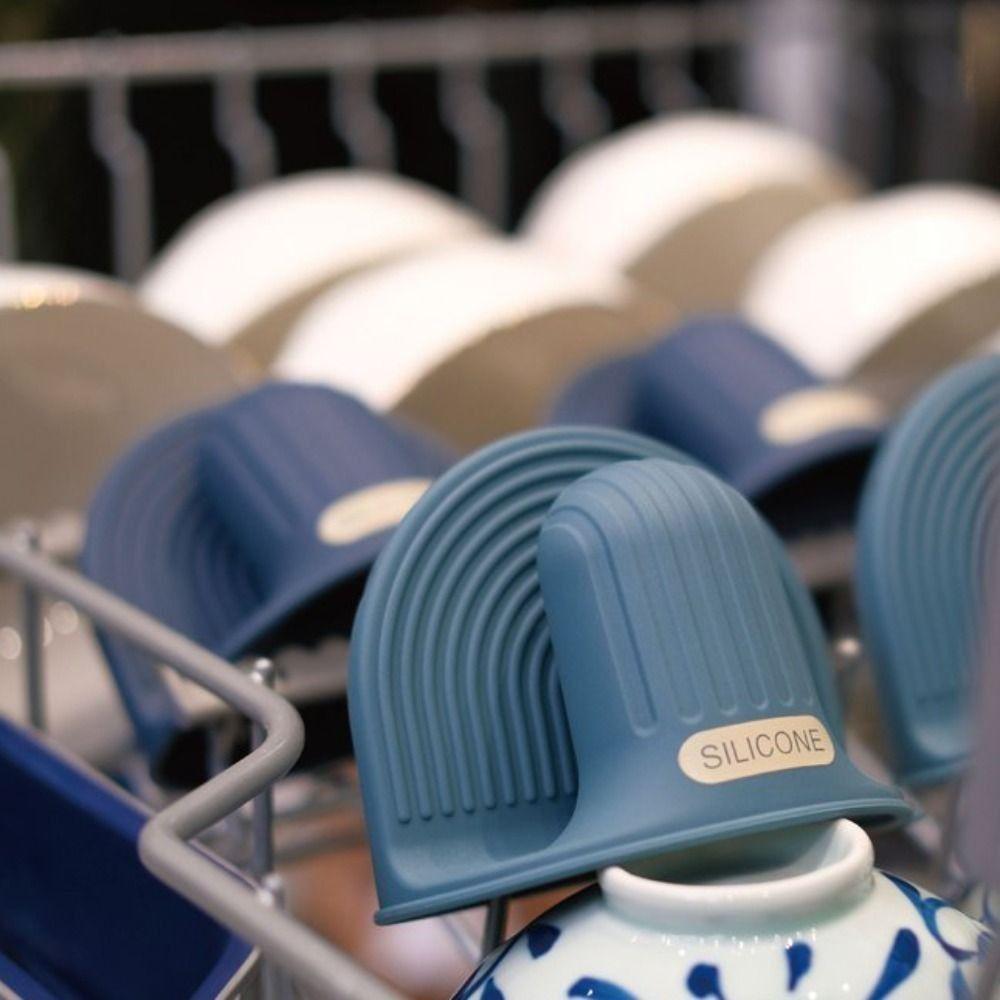 2pcs Heat Resistant Silicone Oven Mitts Non Slip Baking Glove Pot Holder Pinch Mitts  Microwave