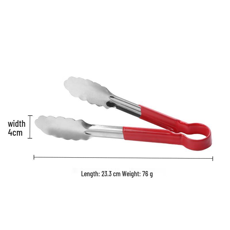 ZISIZ 9-inch Stainless Steel Food Tongs