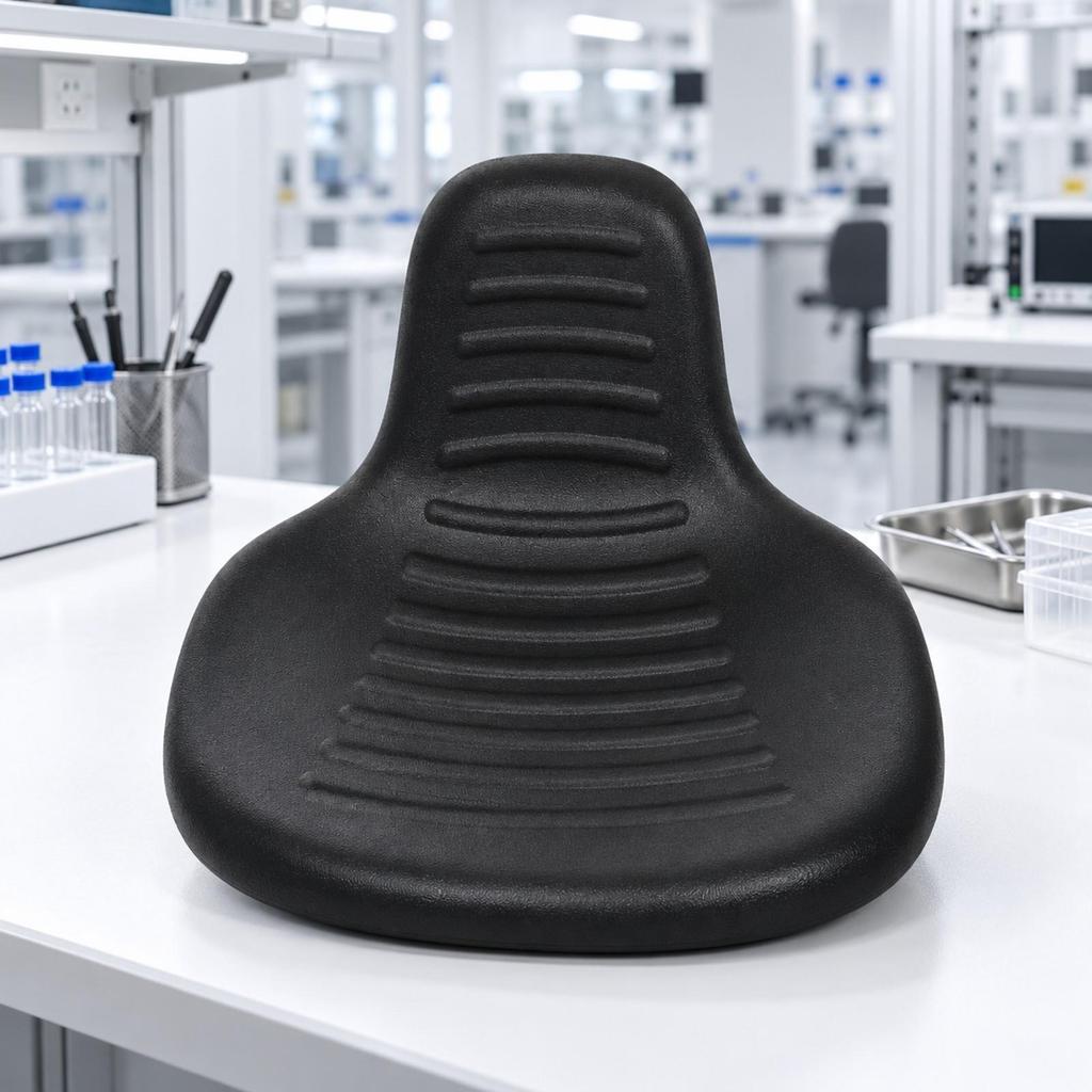 Lab Stool Replacement Seat Ergonomic Anti PU Foam with Handle Textured for Research Facility,