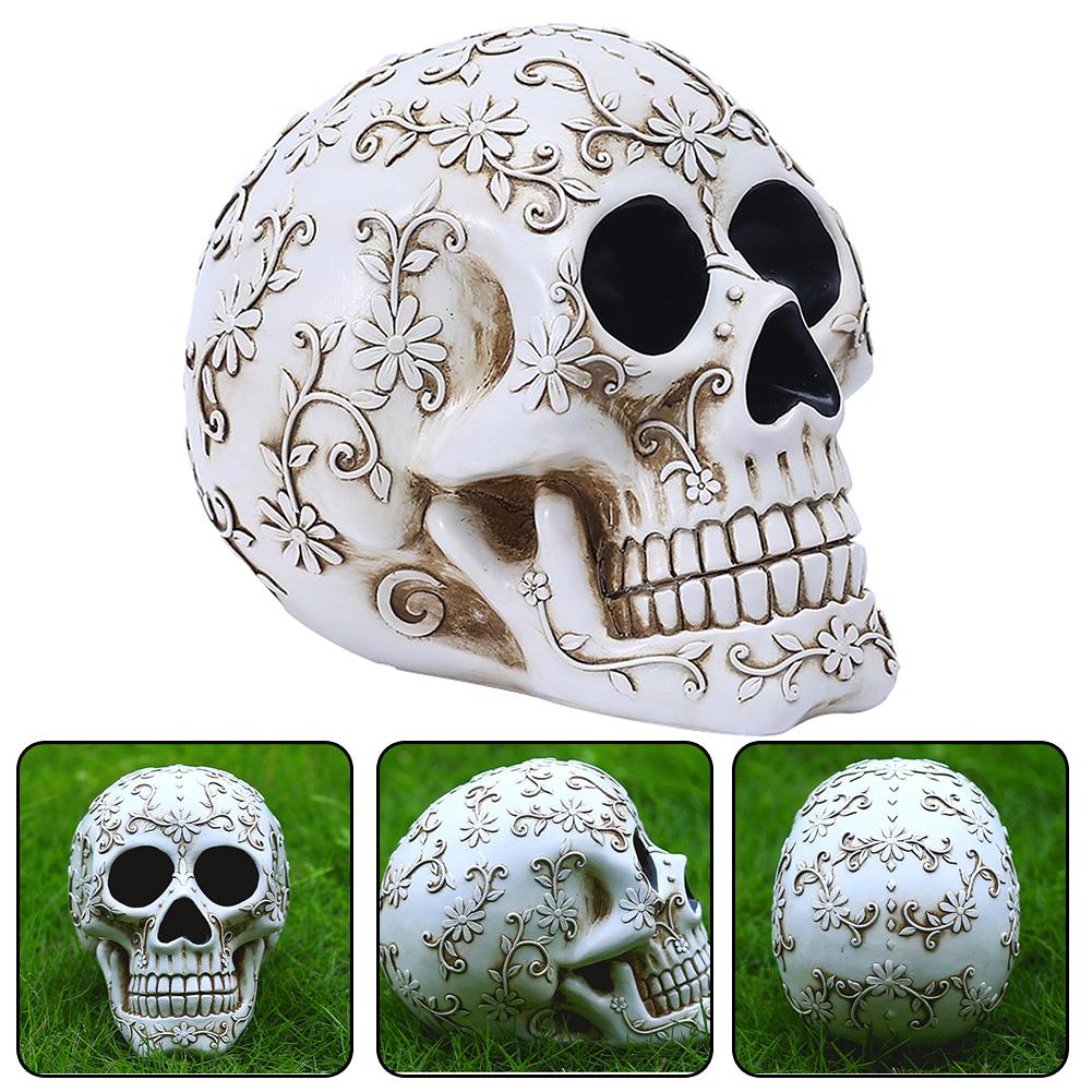 3D Totenkopf Wohnkultur Spookys Totenkopf Figurine Party Requisiten für Spukhaus Dekor