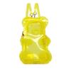 PVC Transparenter Rucksack Bonbonfarbe Y2K Umhängetasche Niedliche Bärenform für Teenager-Mädchen Schule und Täglichen Gebrauch