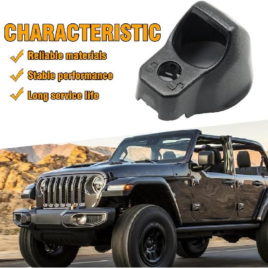 68301879AD Black Rear View Backup Park Assist Camera Bezel Cover Trim, Replacement for Jeep Wrangler 2018 2019 2020 2021 2022, Replaces 68301879AE