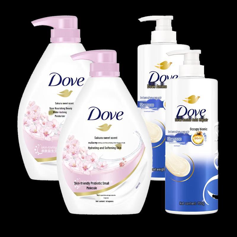 

Dove Cherry Blossom Body Wash & Intensive Repair Shampoo Set