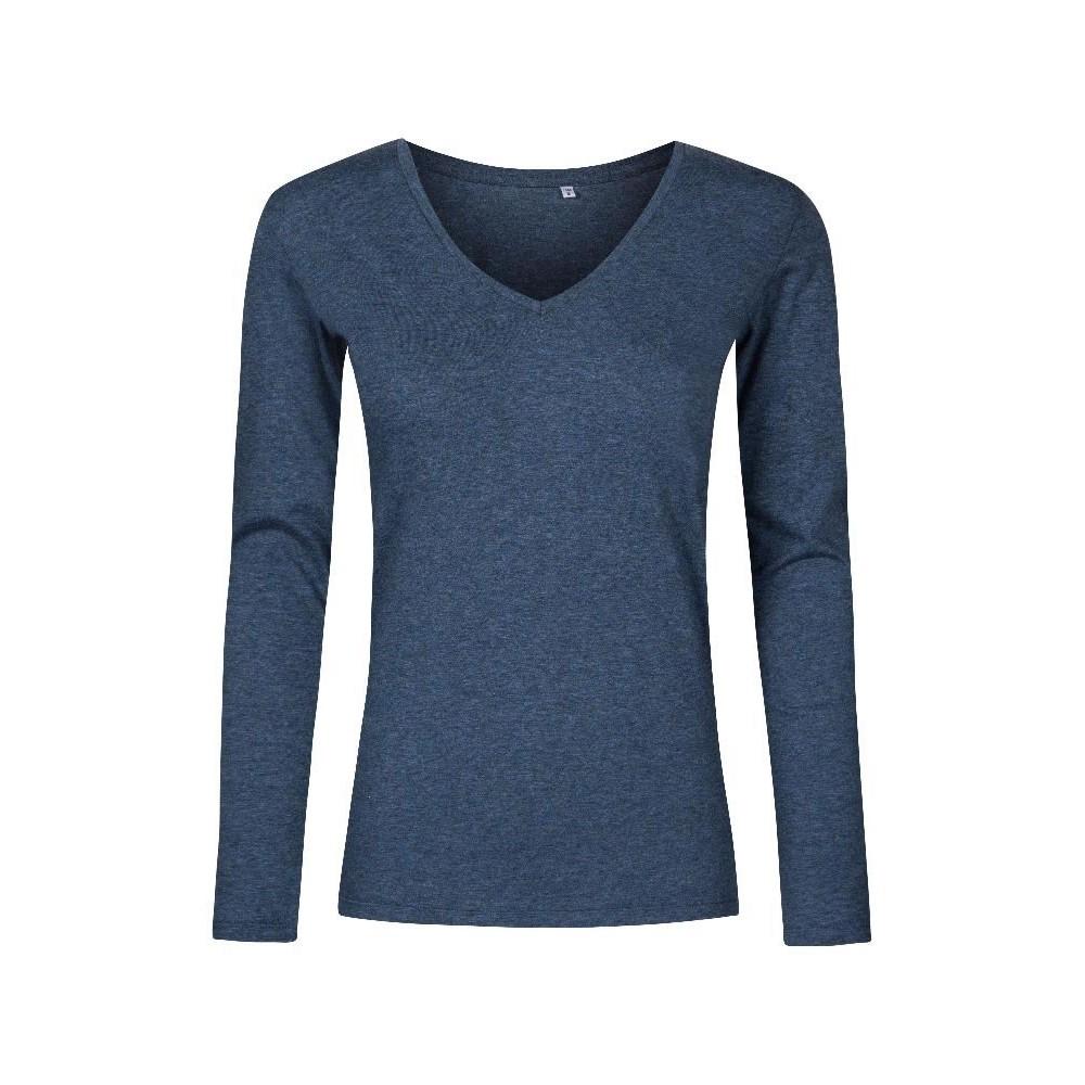 X.O By Promodoro Womens/Ladies V Neck Long-Sleeved T-Shirt