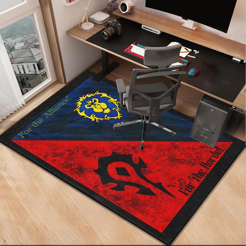 Warcraft Game Office Rug Chair Mat, Game Carpet, Suitable for Front Door, Bedroom, Living Room, Desk, Holiday Gift
