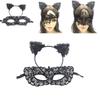 Halloween Sexy Schwarzes Spitzen Stirnband Maske Mit Handgefertigtem Handwerk Für Kostümpartys