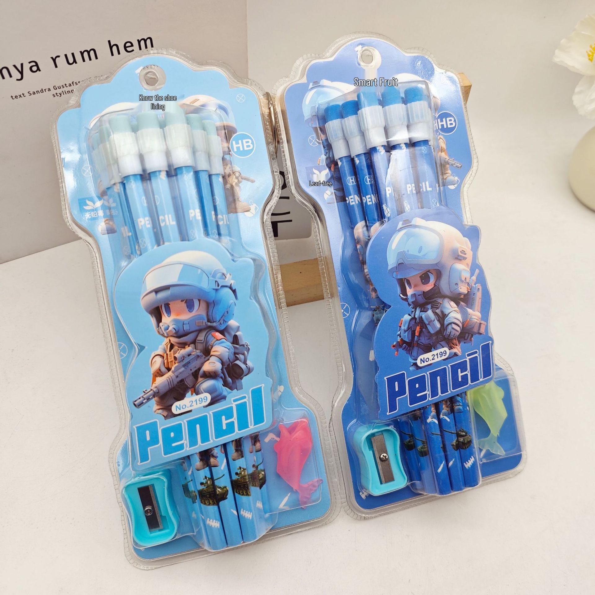 

Eco-Friendly 2B Cartoon Pencil Set: Smooth, Easy-Erase, Lead-Free Writing for Office & School 12-Pack Pencil Set
