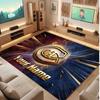 Montreal Canadiens Personalized Crystal Velvet Carpet, Customized Name Text Soft Anti‑Slip Rug for Living Room Bedroom
