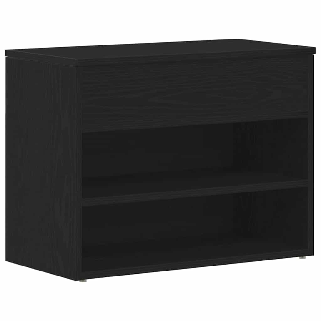 Shoe Bench Black Oak Effect 60 x 30 x 45 cm Particleboard