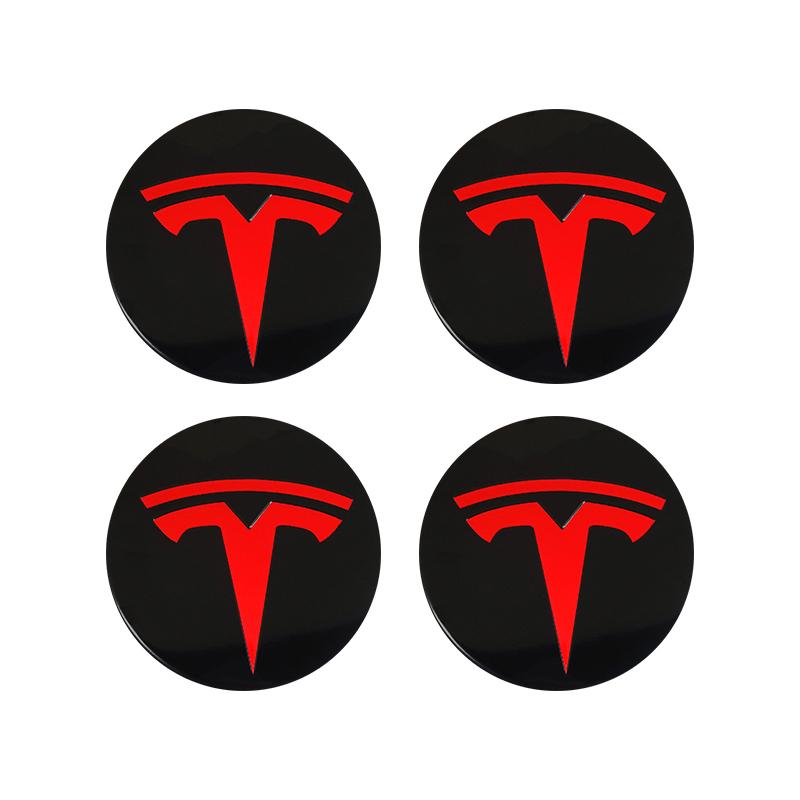 

4Pcs Car Wheel Hub Cover Rim Center Cap Decoration Accessories For Tesla SpaceX Model 3 Highland 2023 Model S Model X Model Y