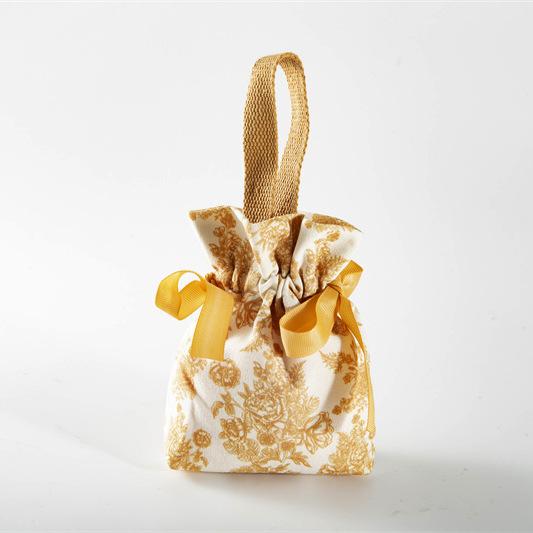 10 Pcs Hand Drawn Flowers Jacquard Candy Bag Wedding Candy Box No Folding Required Handheld Gift Box Used for Wedding Festival
