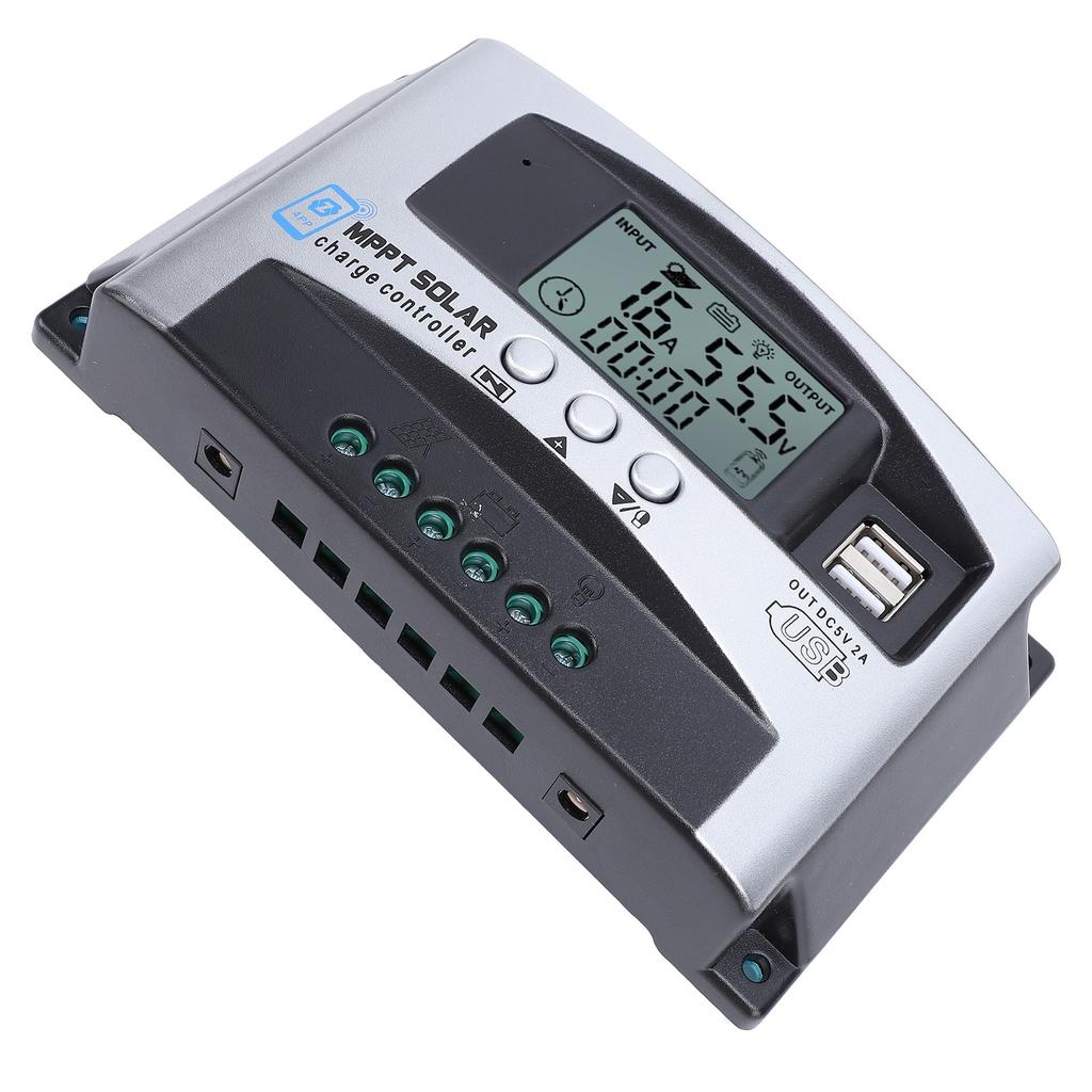 MPPT Güneş Şarj Kontrol Cihazı Bluetooth Uygulama Kontrollü 12V 24V 36V 48V LCD Ekranlı Güneş Paneli Akıllı Regülatör