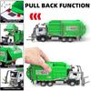 Garbage Truck Toys,Metal Diecast Cab,Pull Back with Lights and Sounds,Recycling Truck Toy with Trash Cans and Bins,Garbage Trucks for Boys Age 4-7