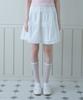 Pink Pineapple Mild Frill Midi Skirt_White
