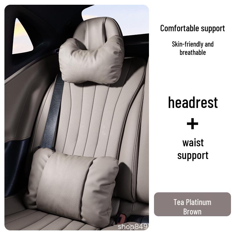 Mercedes Headrest & Lumbar Support Pillow for C/E/A/S Class, GLC260, GLE450, GLB.