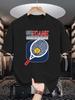 Mens Crew Neck T Shirt Get The Game Tennis Racket Ball Vintage Graphic Short Sleeve Casual Cotton Tennis Sports Street Tees