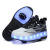 Children's 2-in-1 Removable Roller Skating Shoes for Skating and Parkour Racing Roller Skate Shoes Women's Sneaker with 2 Wheels