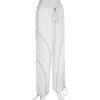 Lose High Waist Tech Baggy Jogginghose Streetwear Jogger Damen Hose mit weitem Bein Casual Basic Punk Hose