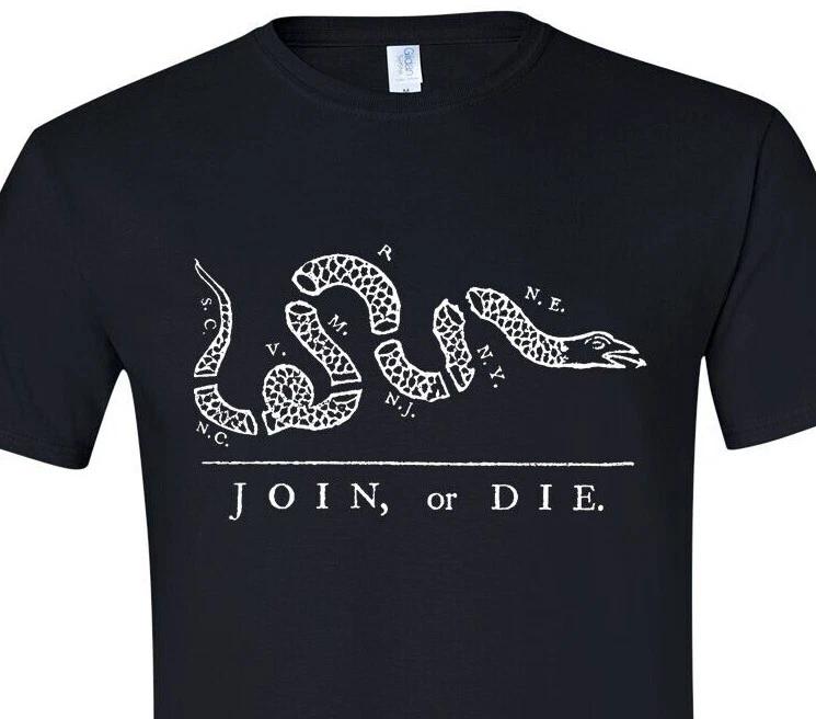 Join or Die! America s Founding Fathers - History Tee - Fast Shipping - Soft L