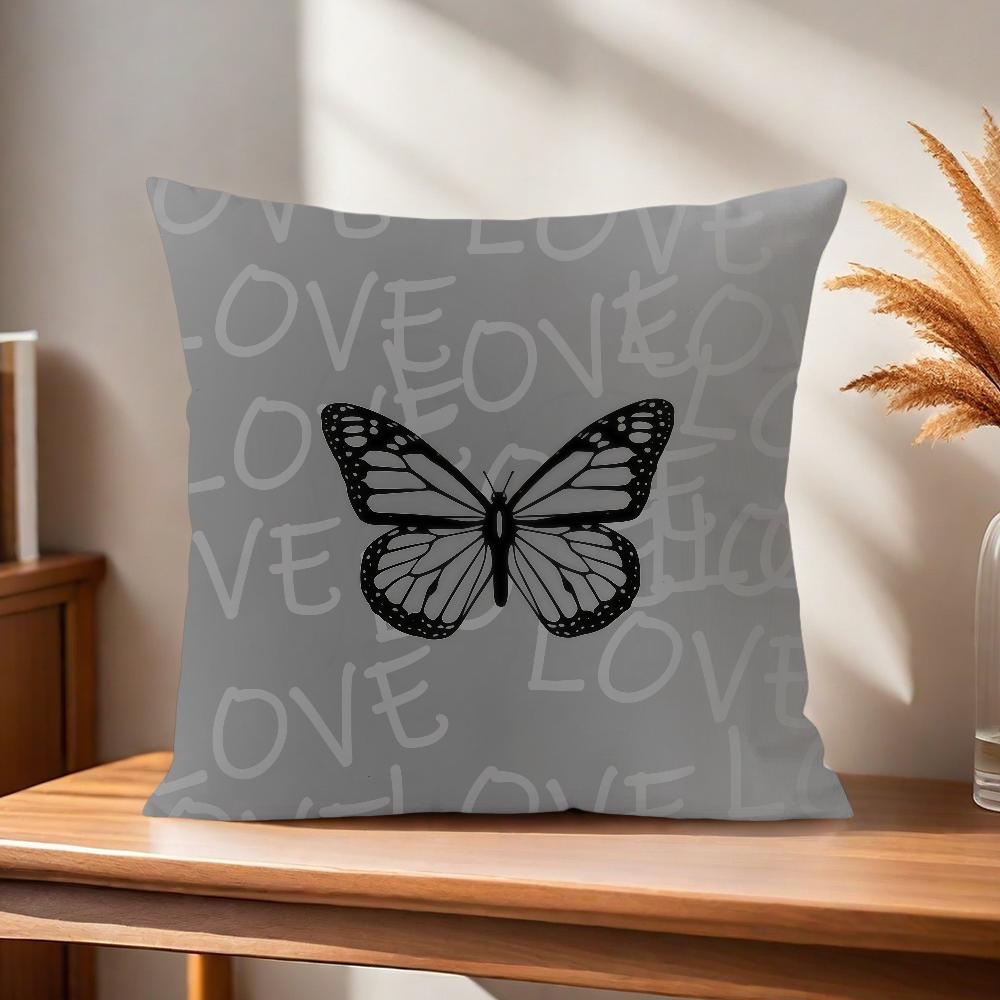 Flower Pattern Comfortable soft Pillow Case White for Sofa Living love Room Home office Decor Gray geometry Protective Covers