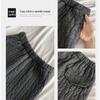 Women's High Waist Retro A-line Dark Grey Knit Shorts - Spring 2026 Collection, Petite Bootcut Base Layer